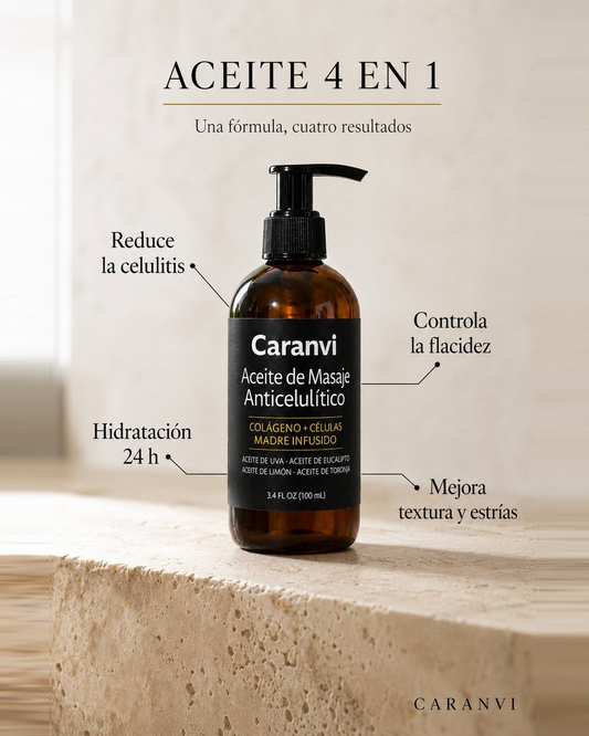 Aceite Anticelulítico y Reafirmante Caranvi | 4 en 1